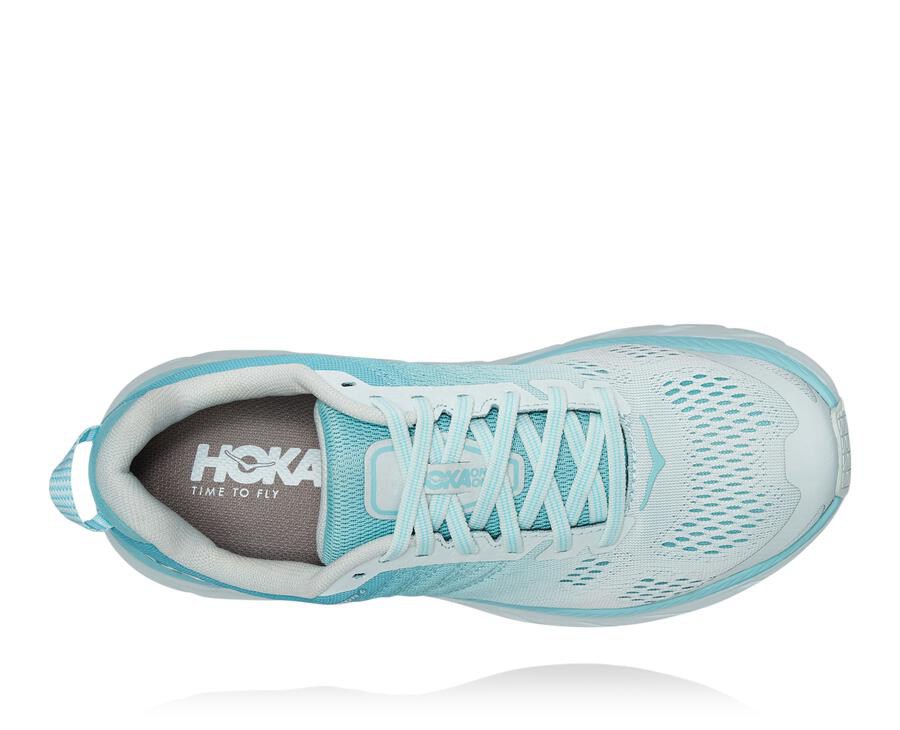 Hoka One One Loopschoenen Dames - Clifton 6 - Blauw/Wit - QP3176842